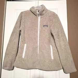 APatagonia Fleece Zip up jacket / Fuzzy Teddy Jacket Tan Large